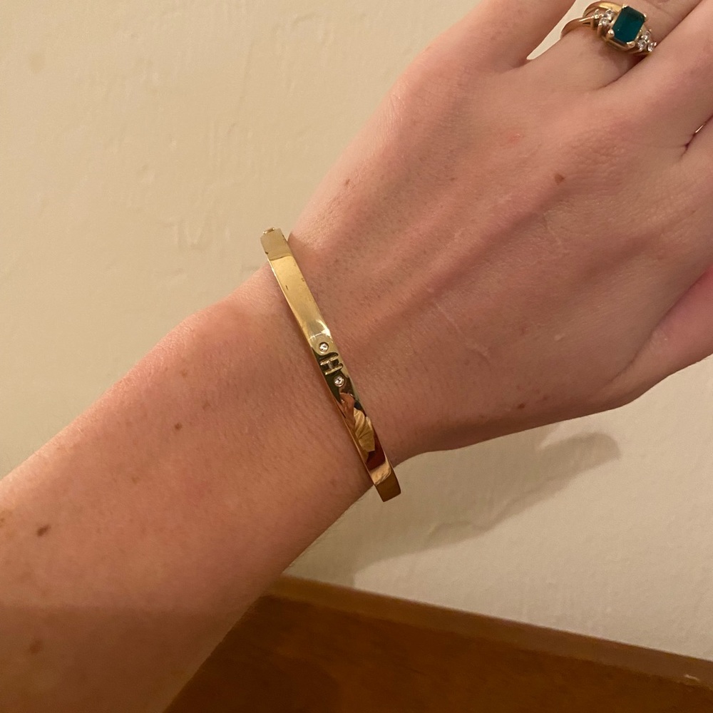 Kate Spade Gold Bracelet with H initial